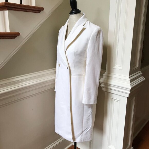 NWT JCrew Mirabelle Top Coat Womens 8 Ivory Cream Italian Wool Cashmere BM546 - Picture 8 of 12